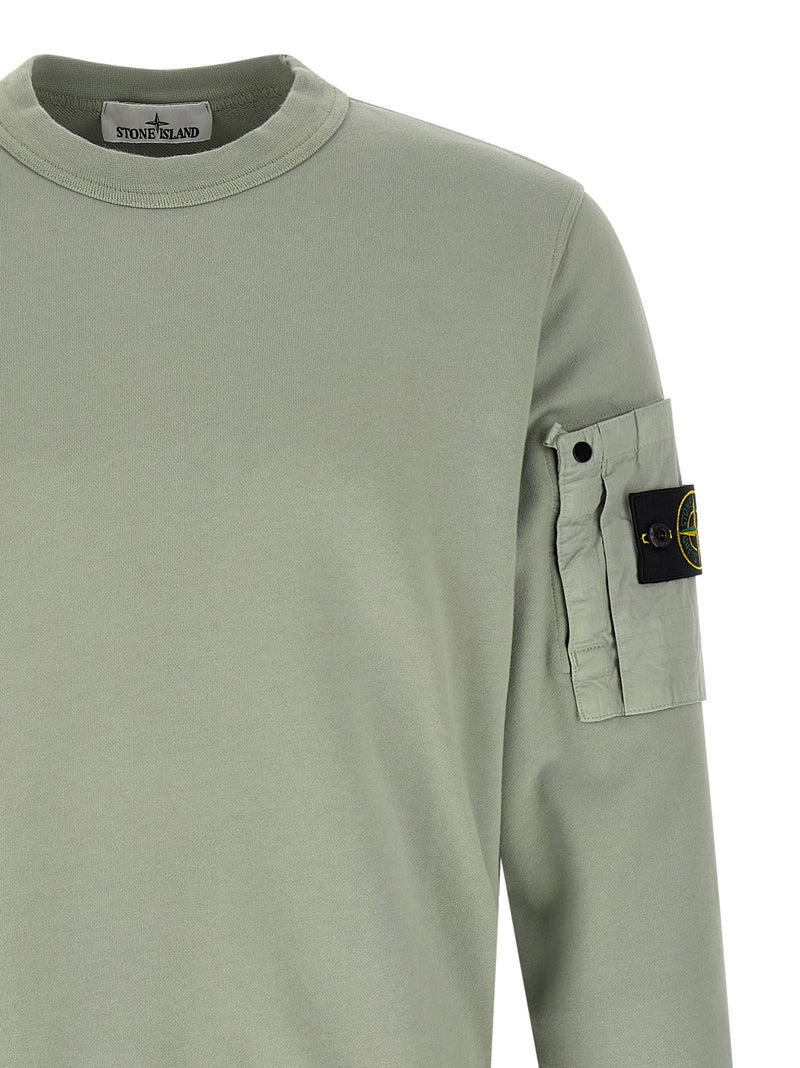 Sweat-shirt bicolore en coton Stone Island