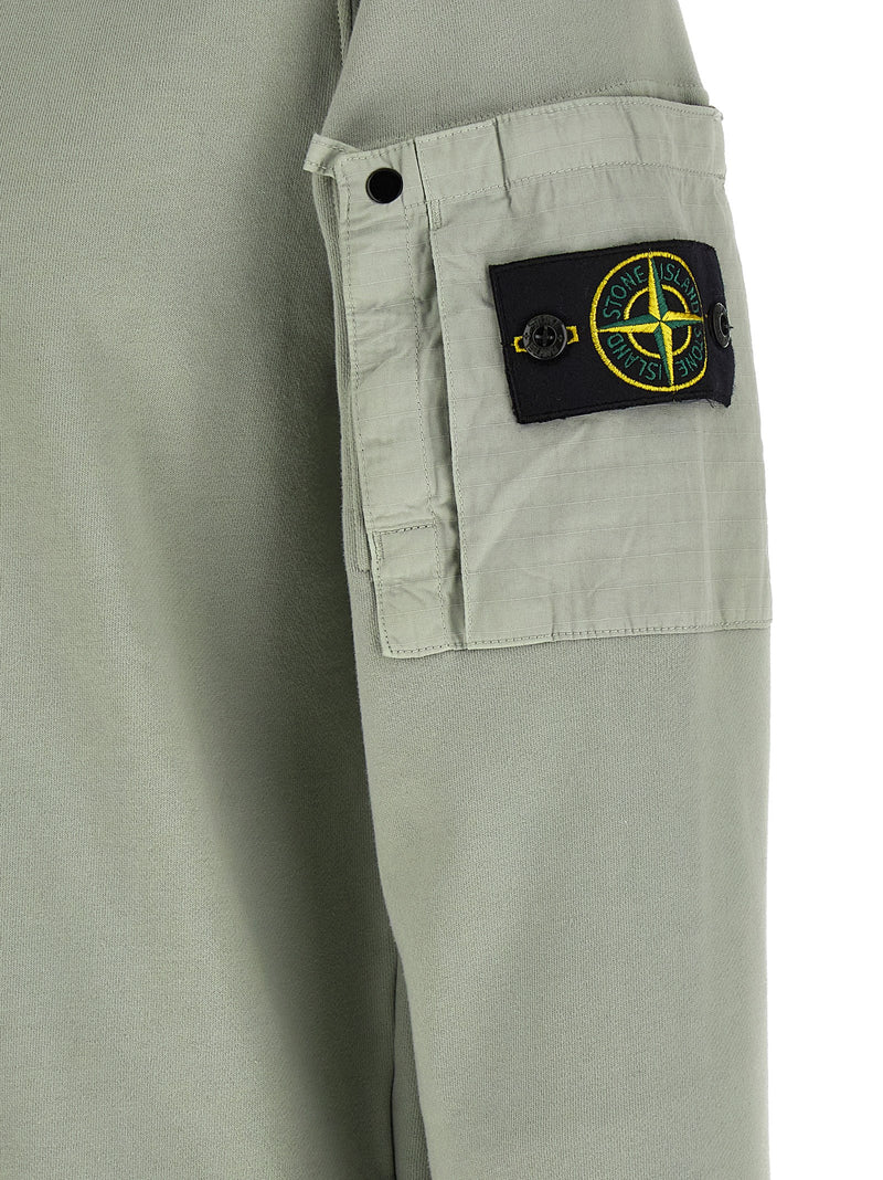 Sweat-shirt bicolore en coton Stone Island