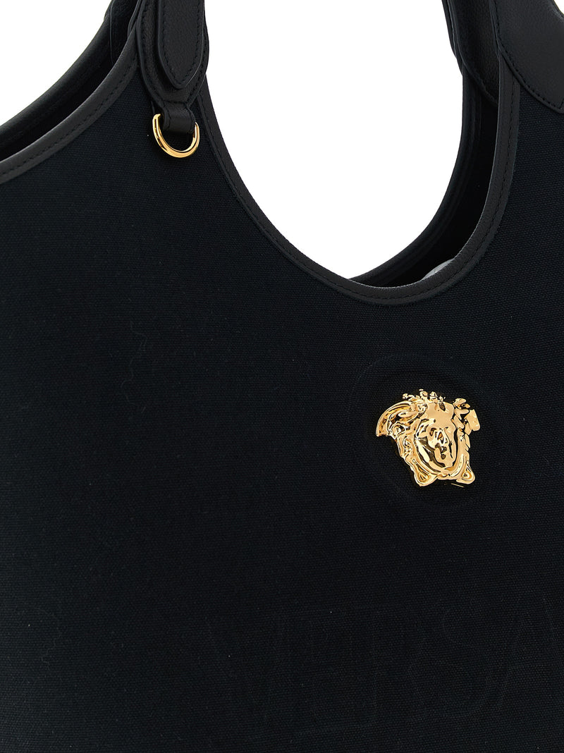 Versace Black Medium ‘La Medusa’ Cotton Tote Bag