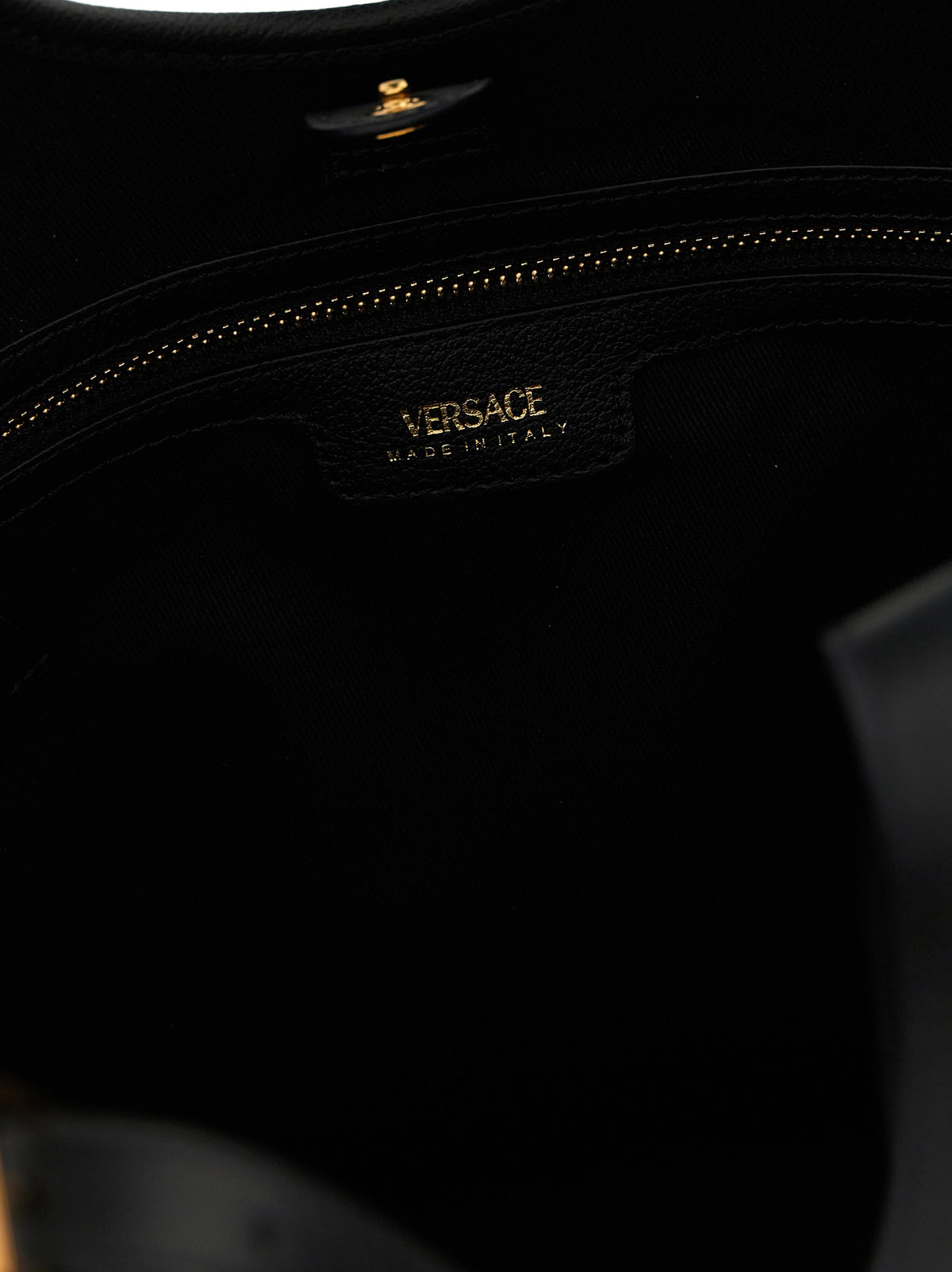 Versace Medium ‘La Medusa’ Black Cotton Tote Bag