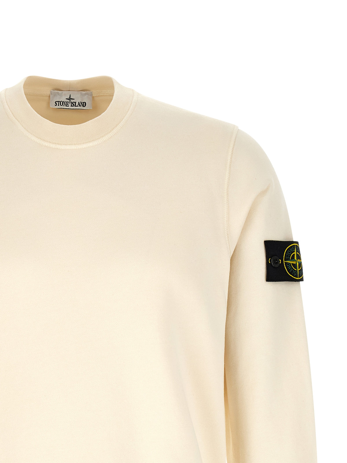 Stone Island Beige Cotton Sweatshirt - Sustainable Style