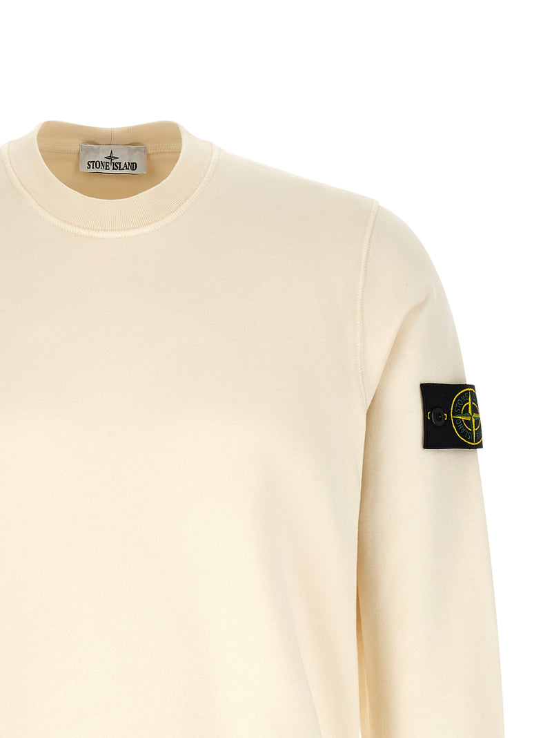 Stone Island Beige Cotton Sweatshirt - Sustainable Comfort