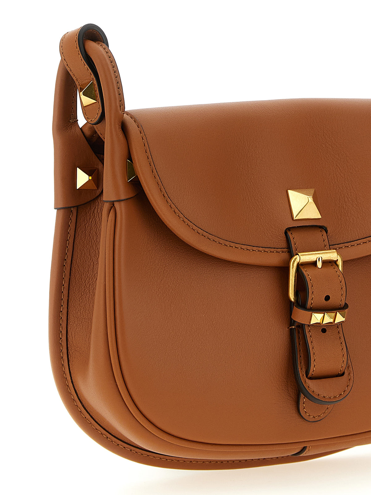 Sac à bandoulière Valentino Garavani en cuir de veau marron