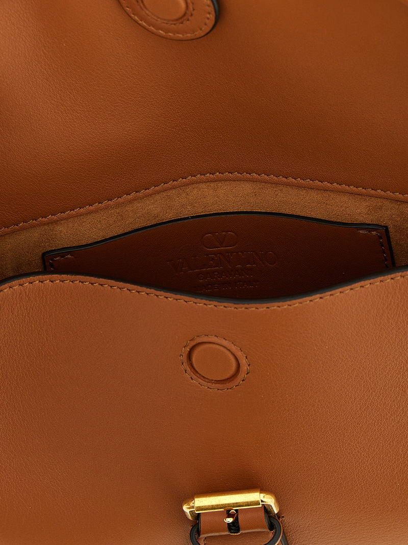 Sac à bandoulière Valentino Garavani en cuir de veau marron