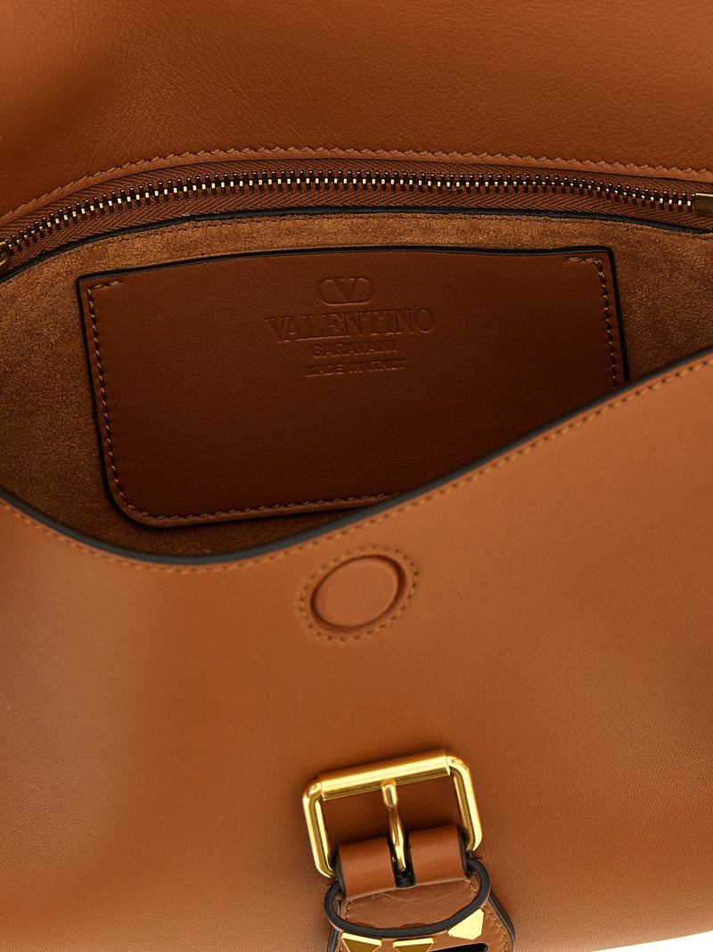Sac à bandoulière Valentino Garavani en cuir de veau marron