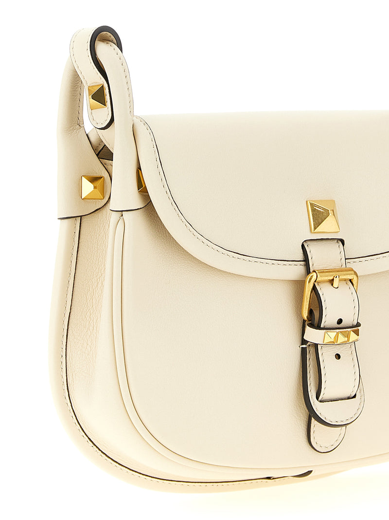 Sac bandoulière Valentino Garavani en cuir de veau blanc