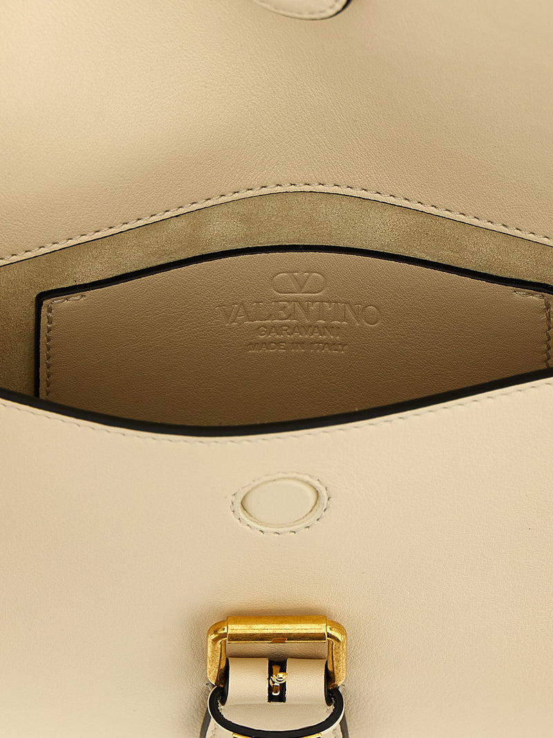 Sac bandoulière Valentino Garavani en cuir de veau blanc