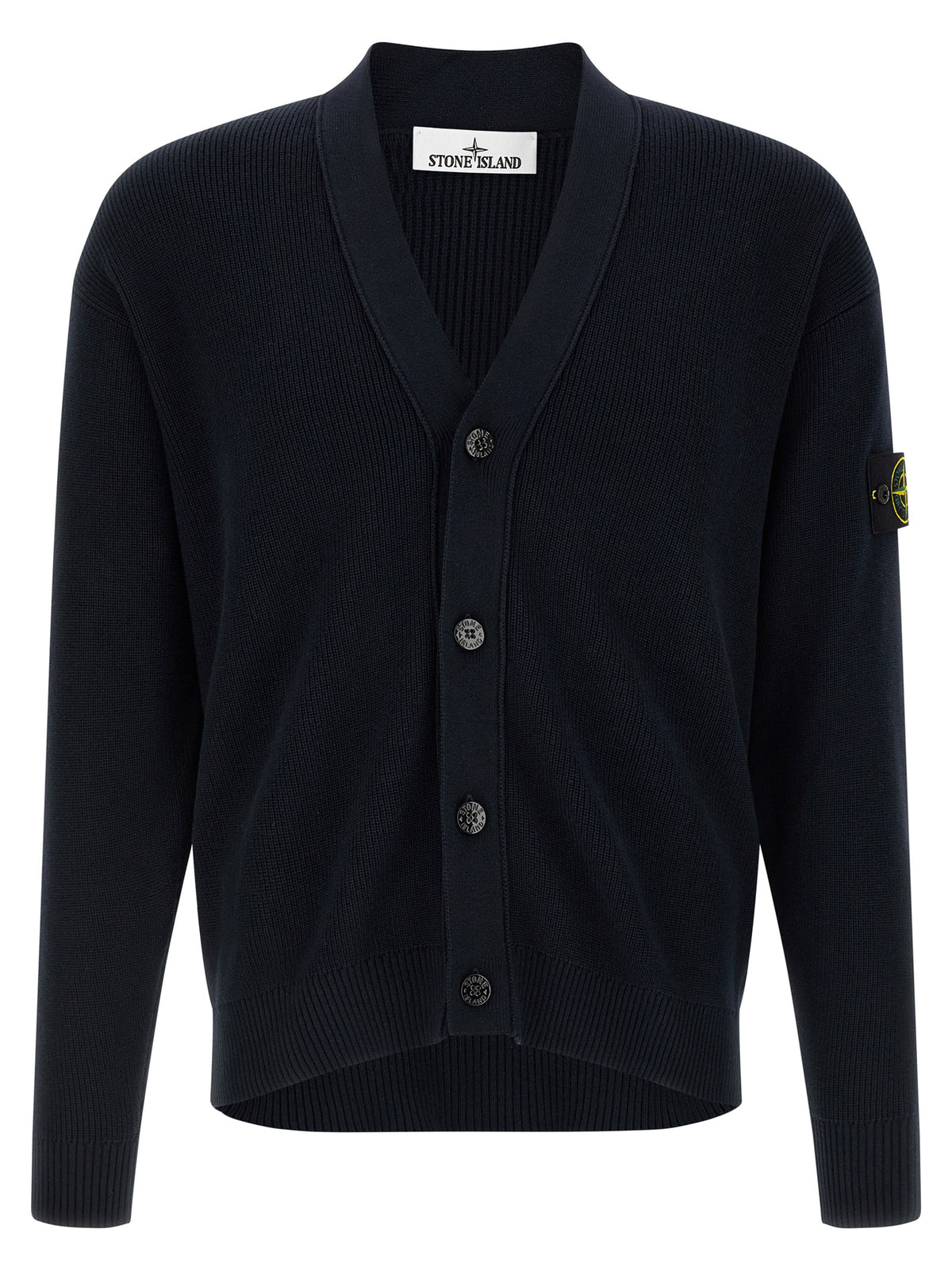 Cardigan Stone Island en coton bleu