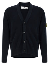 Cardigan Stone Island en coton bleu