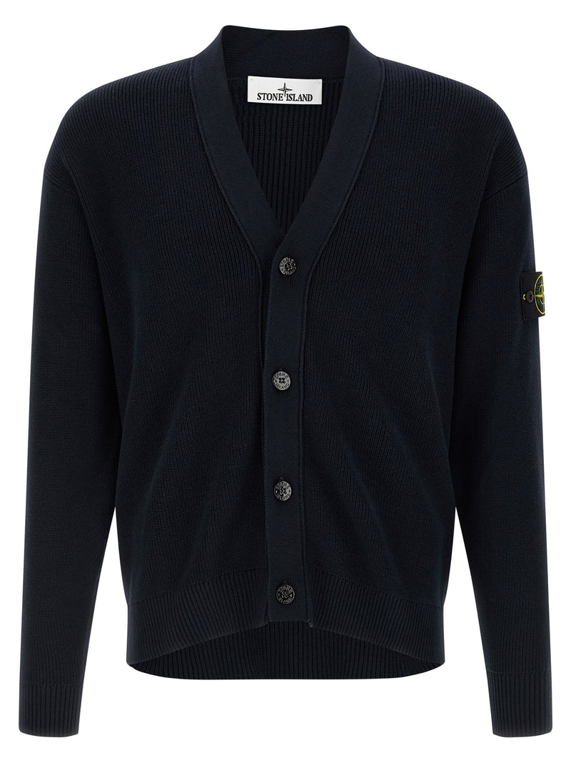 Cardigan Stone Island en coton bleu