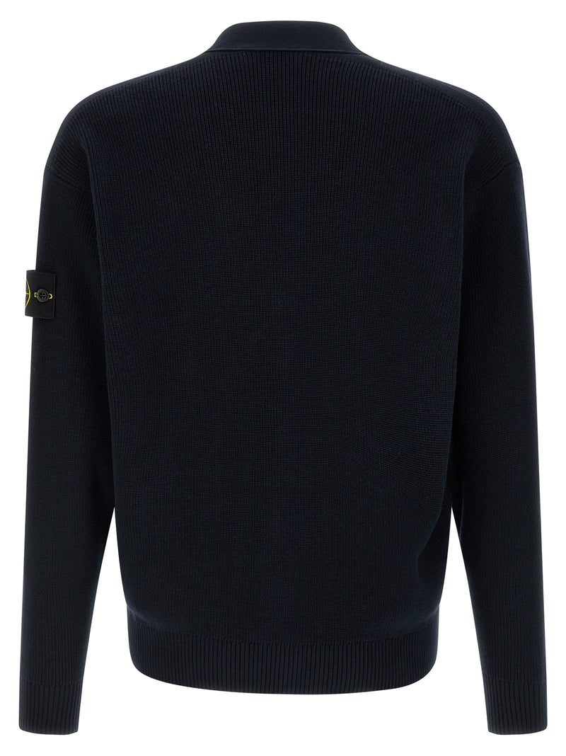 Cardigan Stone Island en coton bleu