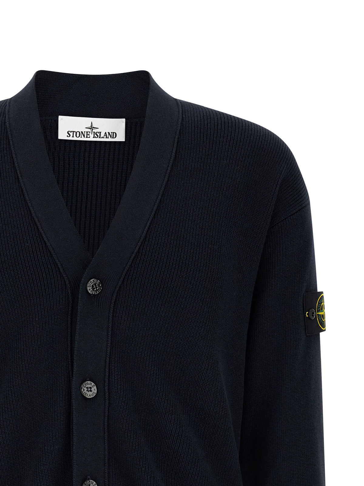 Cardigan Stone Island en coton bleu