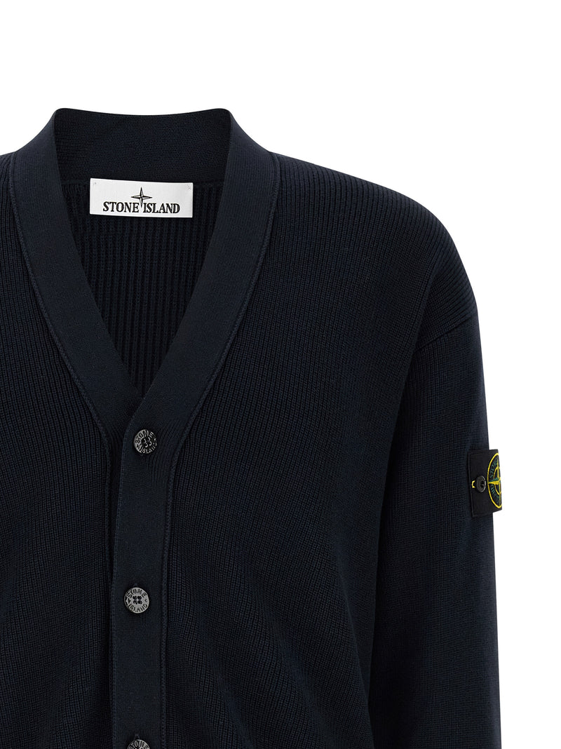Cardigan Stone Island en coton bleu