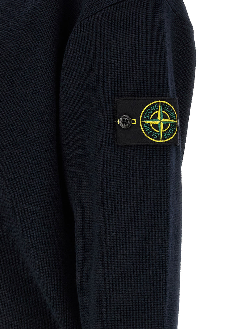 Cardigan Stone Island en coton bleu