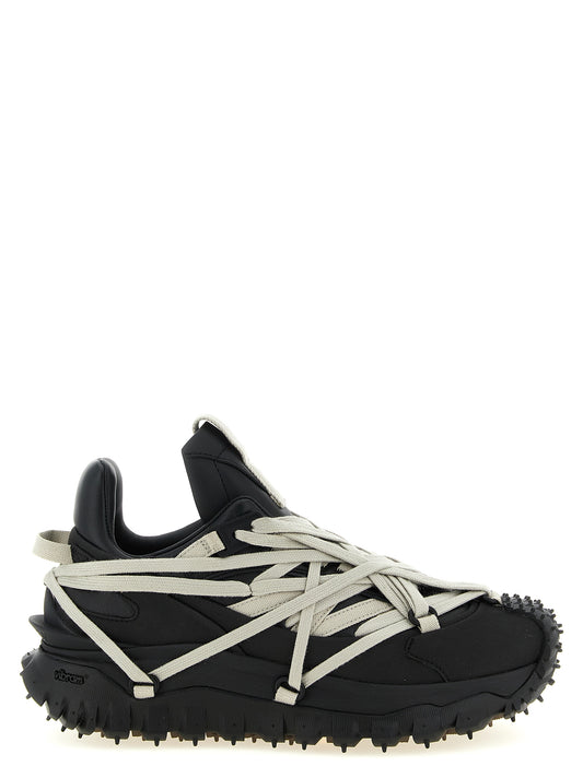 Rick Owens Black Cowhide Athletic Sneakers - Trailgrip Megalace