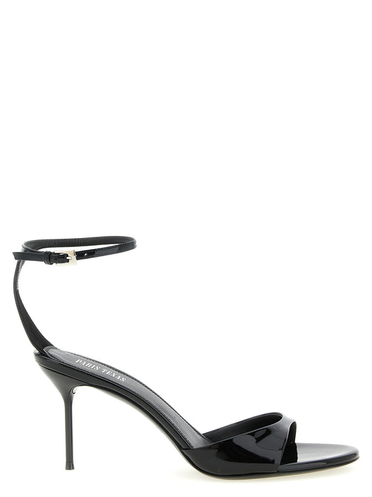 Sandales Paris Texas en cuir de veau noir à talon aiguille