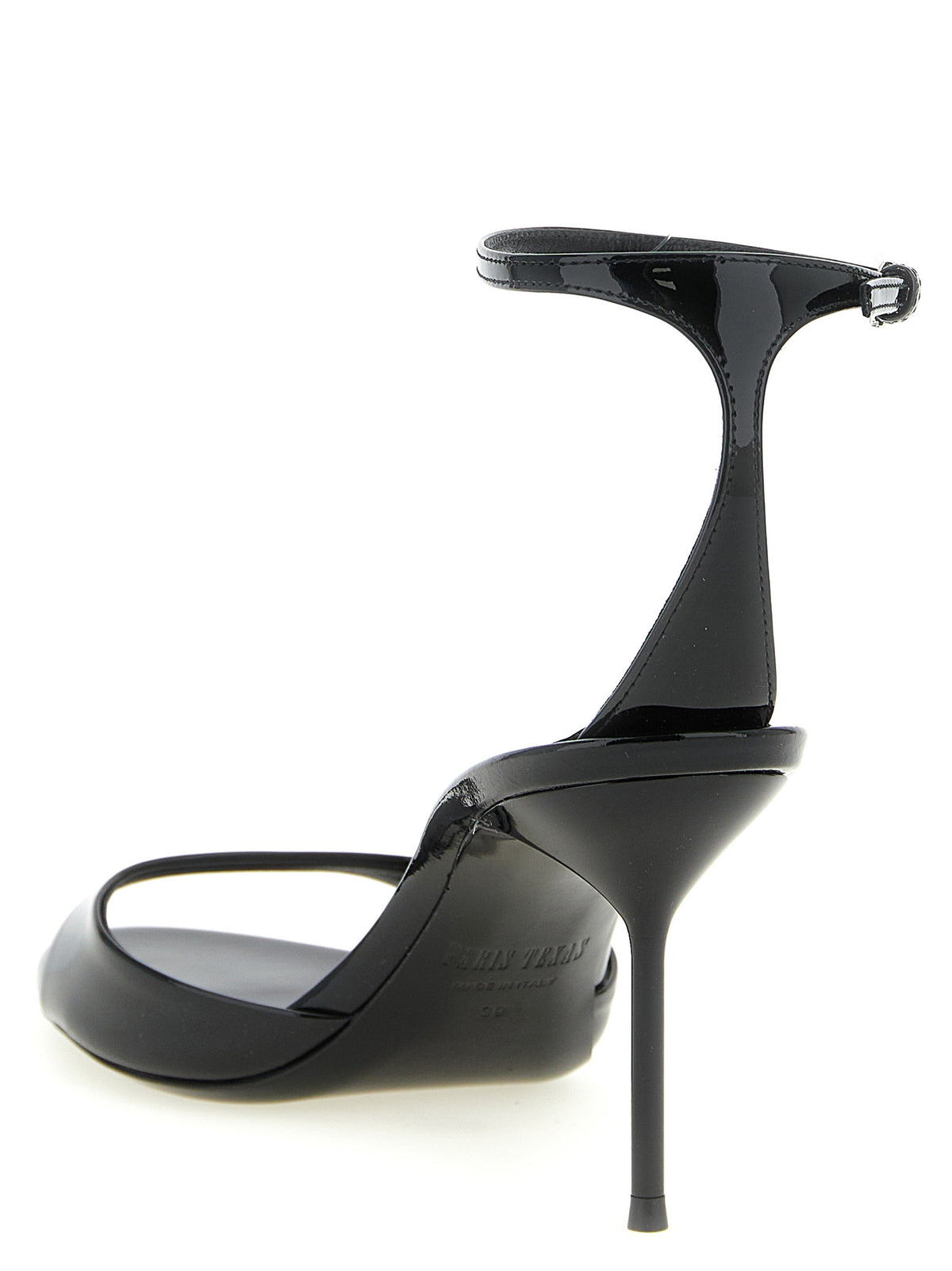 Sandales Paris Texas en cuir de veau noir à talon aiguille