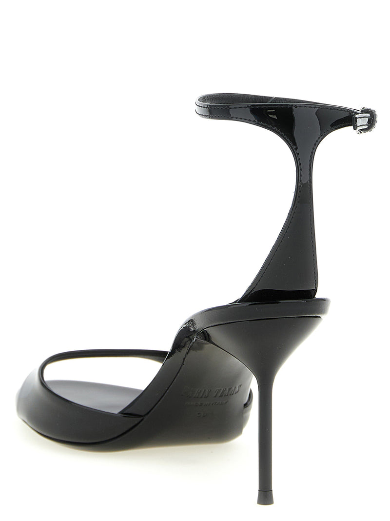 Sandales Paris Texas en cuir de veau noir à talon aiguille