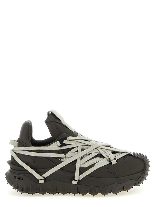 Rick Owens Trailgrip Megalace Brown Cowhide Sneakers