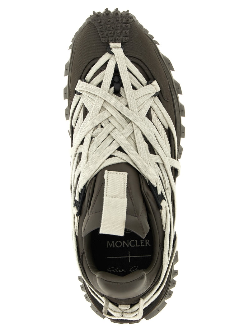Rick Owens Trailgrip Megalace Brown Cowhide Sneakers