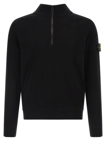 Stone Island Black Cotton Cardigan
