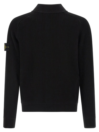 Stone Island Black Cotton Cardigan