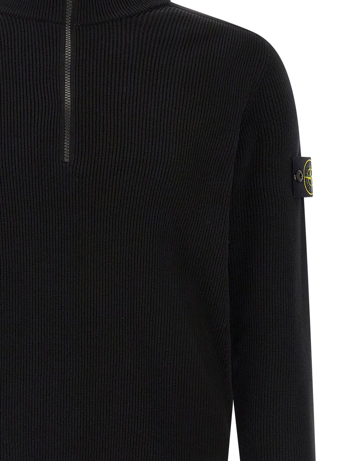 Stone Island Black Cotton Cardigan