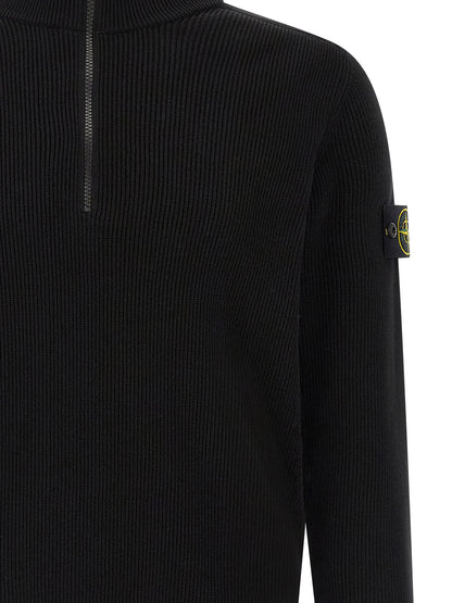 Stone Island Black Cotton Cardigan