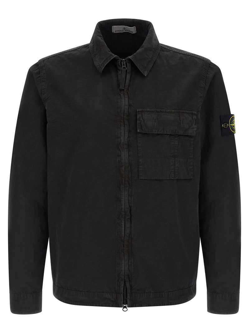Chemisier noir en coton Stone Island