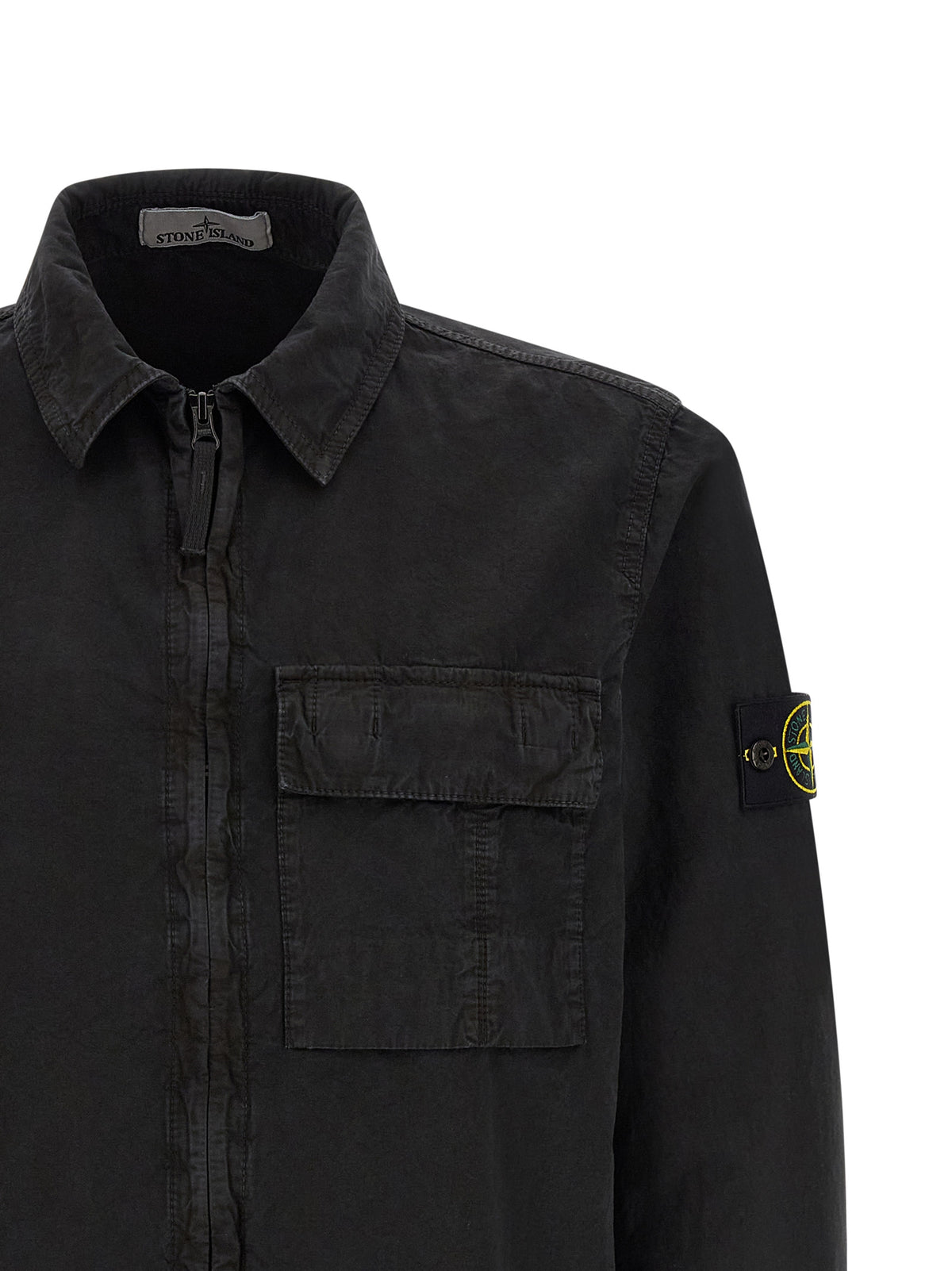 Chemisier noir en coton Stone Island