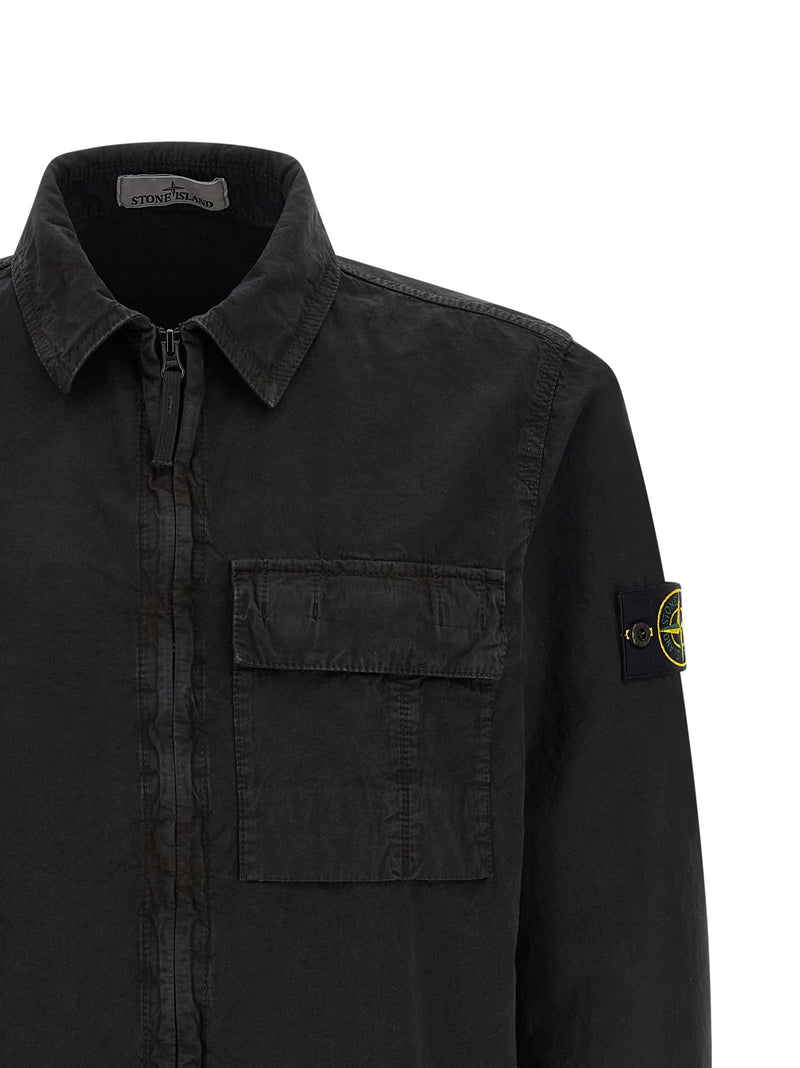 Chemisier noir en coton Stone Island