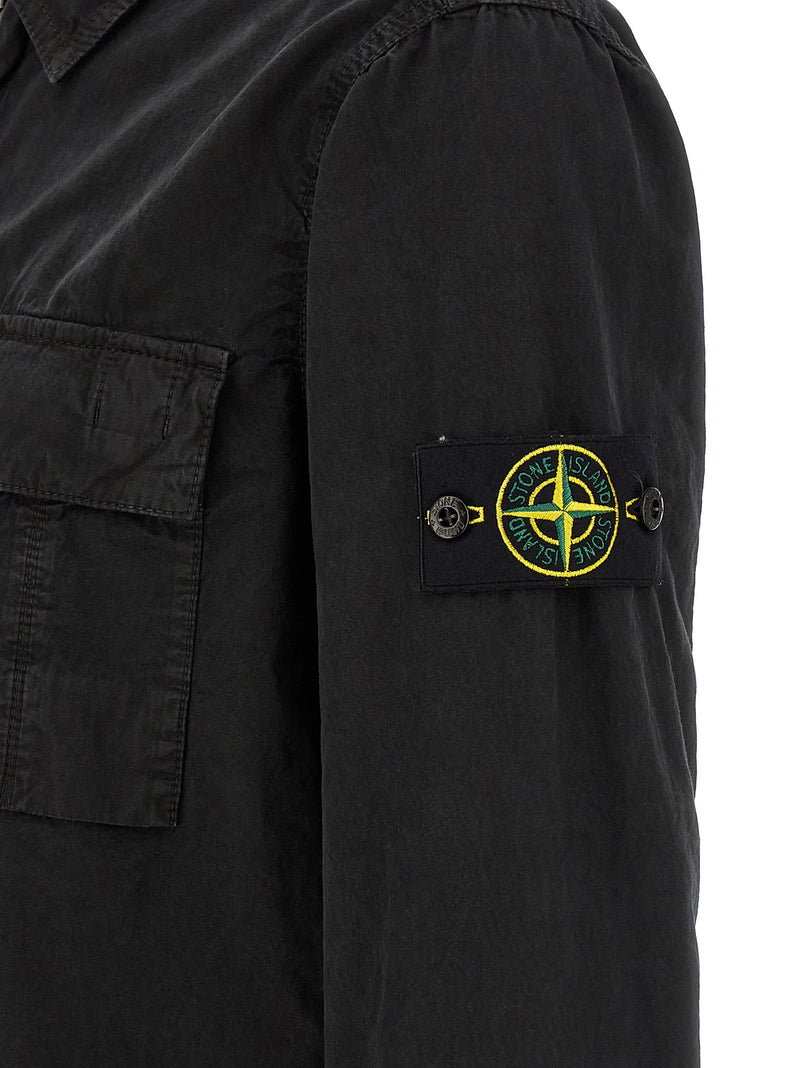 Chemisier noir en coton Stone Island