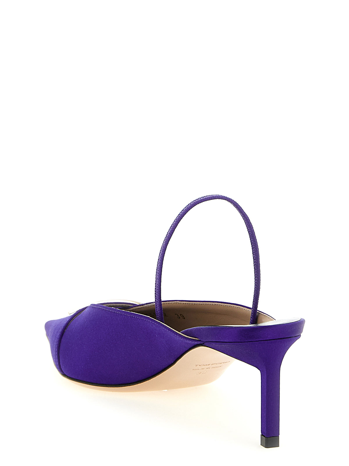 Tom Ford Julianne Purple Viscose Mid Heel Pumps