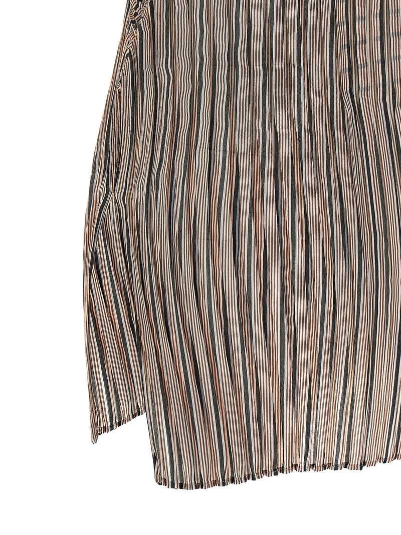Issey Miyake Brown Polyester Blouse