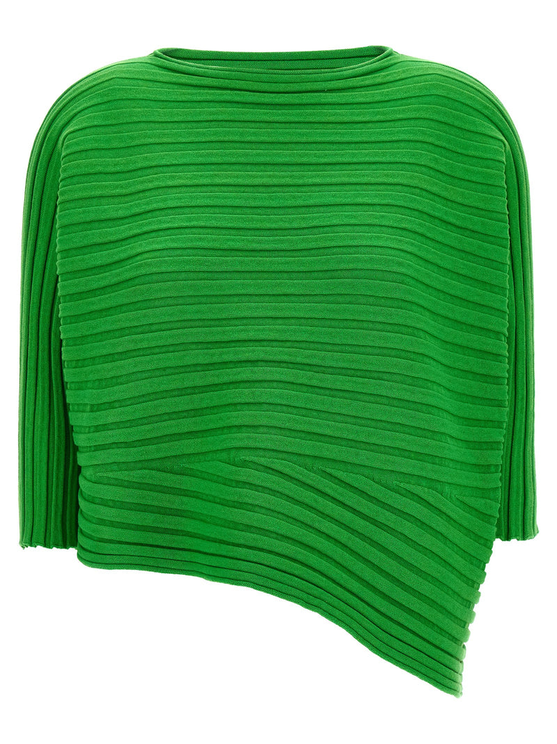 Sweat-shirt bicolore en coton Issey Miyake