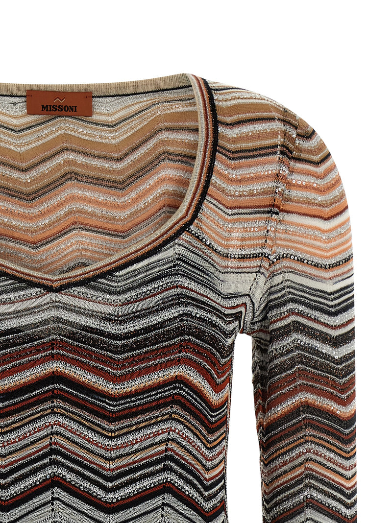 Missoni Brown Viscose Short Dress