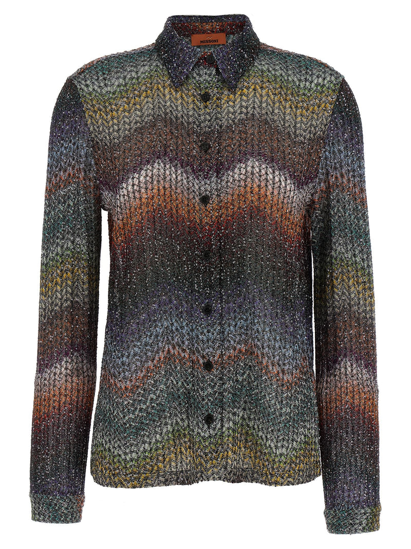 Missoni Multicolor Viscose Blouse - Elegant Sequined Design