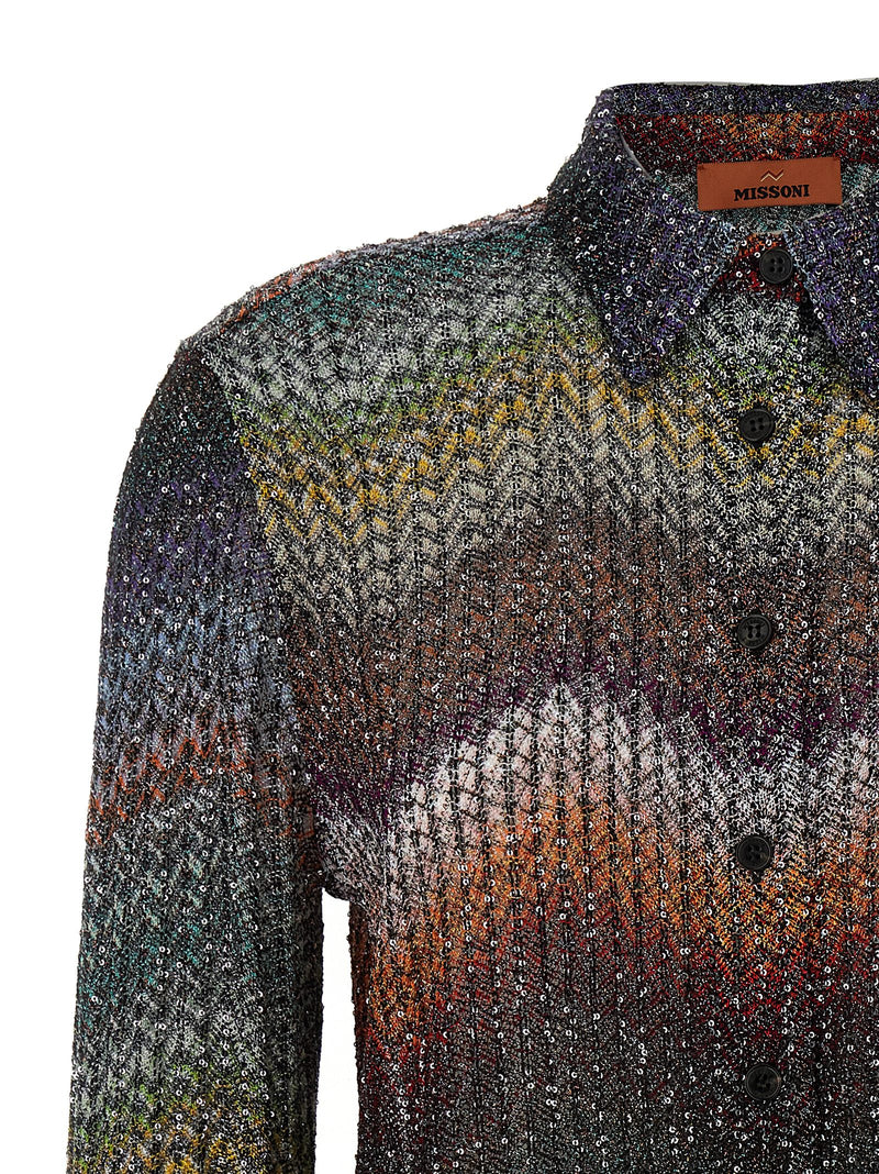 Missoni Multicolor Viscose Blouse - Elegant Sequined Design