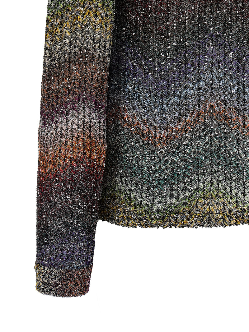 Missoni Multicolor Viscose Blouse - Elegant Sequined Design