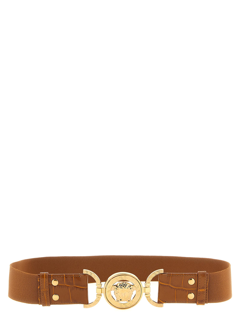 Ceinture Versace marron en cuir de veau