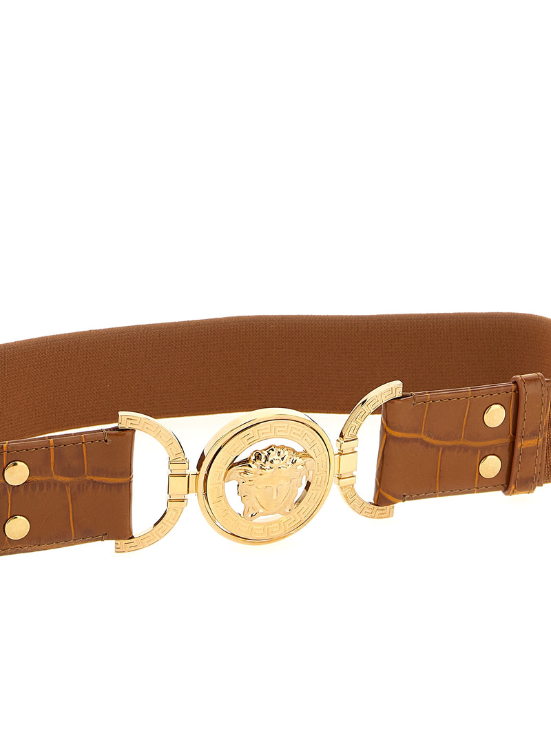 Ceinture Versace marron en cuir de veau