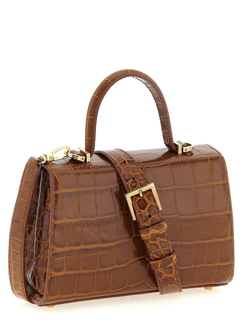 Versace Brown Calfskin Handbag - Luxury Italian Design