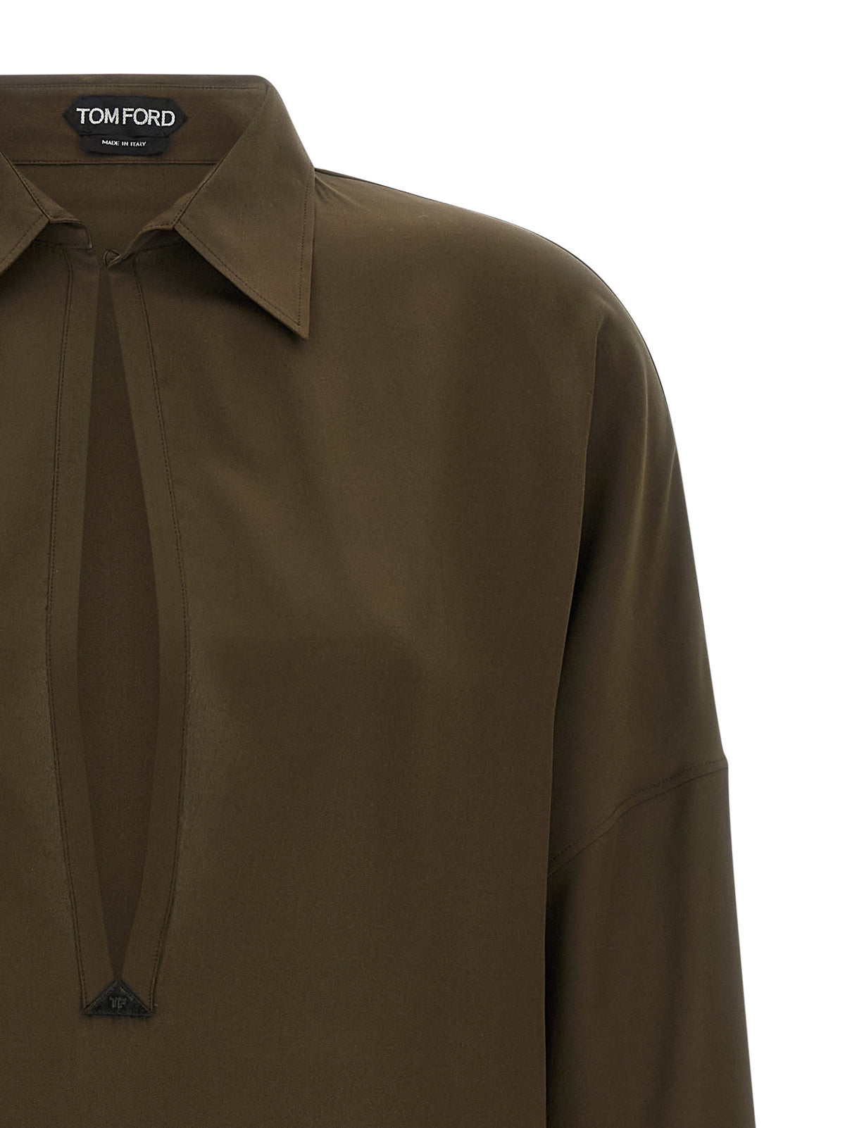 Tom Ford Bicolor Silk Midi Dress - Green