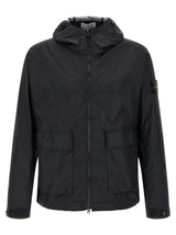 Veste en Polyamide Bleu Stone Island