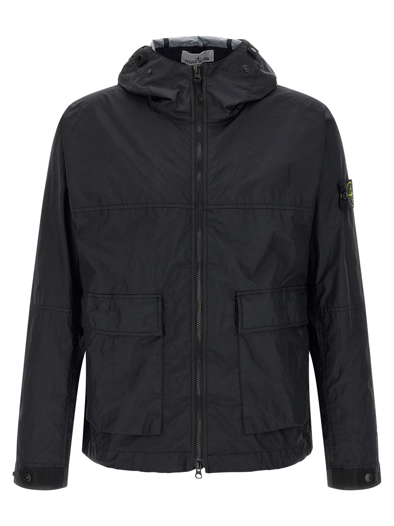 Stone Island Blue Polyamide Shell Jacket