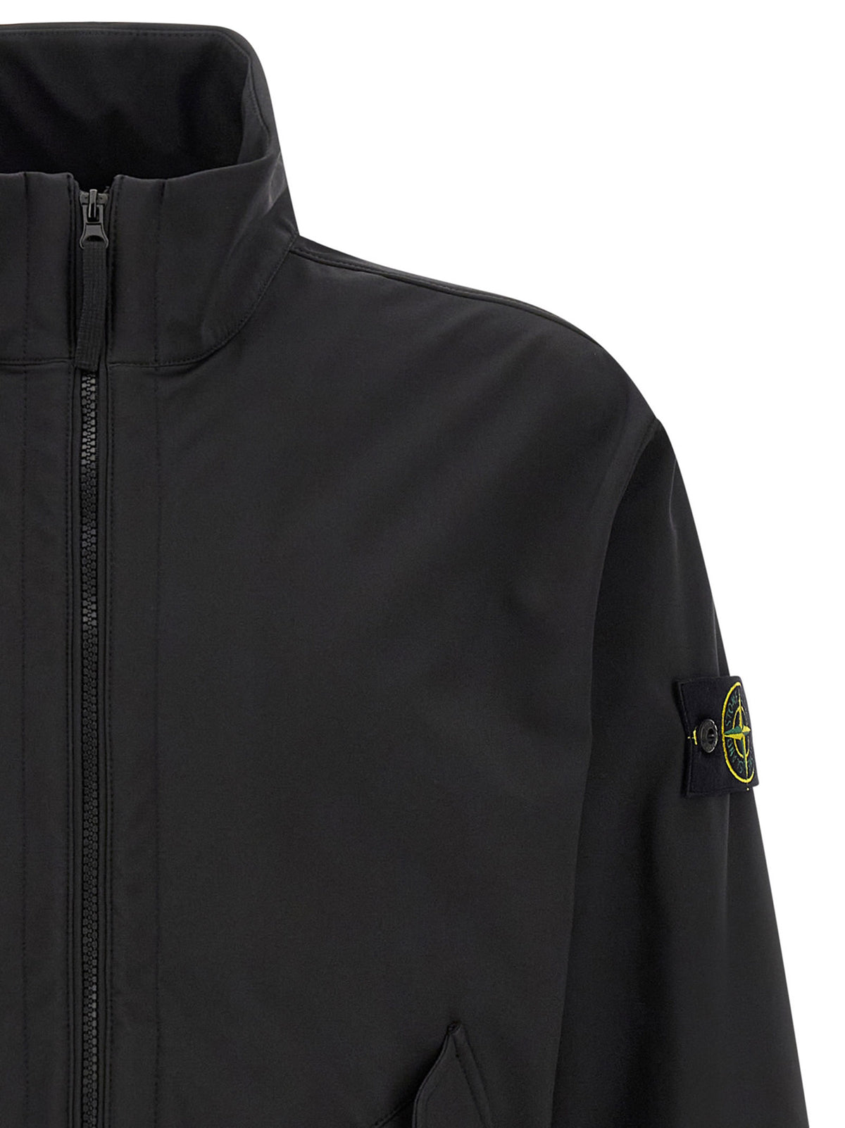 Stone Island Black Polyester Shell Jacket