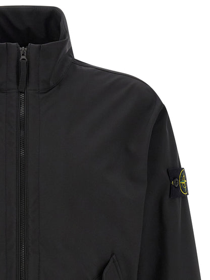Stone Island Black Polyester Shell Jacket