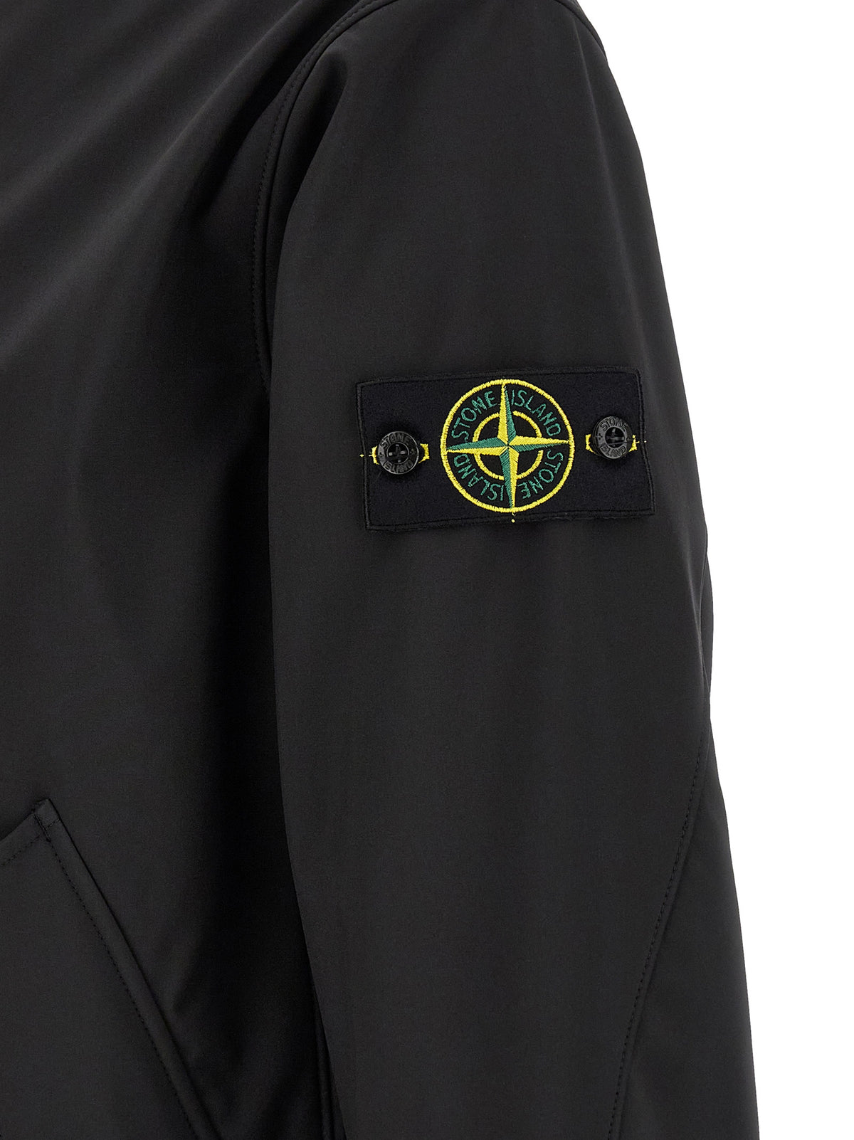 Stone Island Black Polyester Shell Jacket