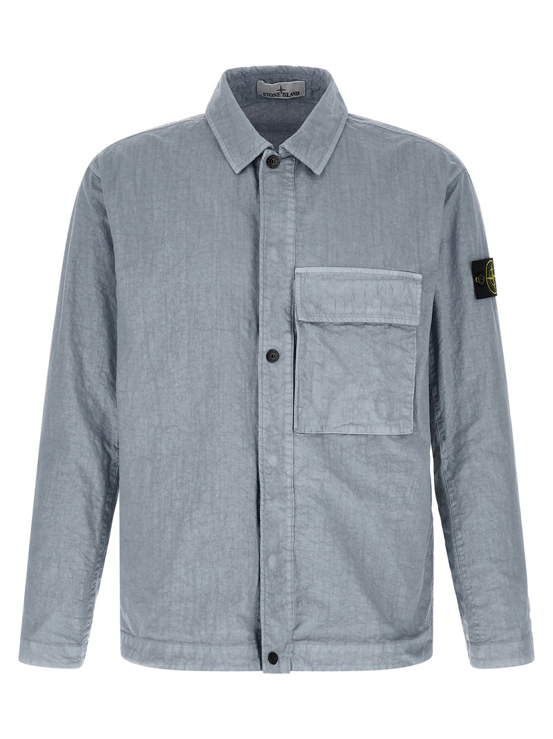 Blouse Stone Island en polyamide bleu