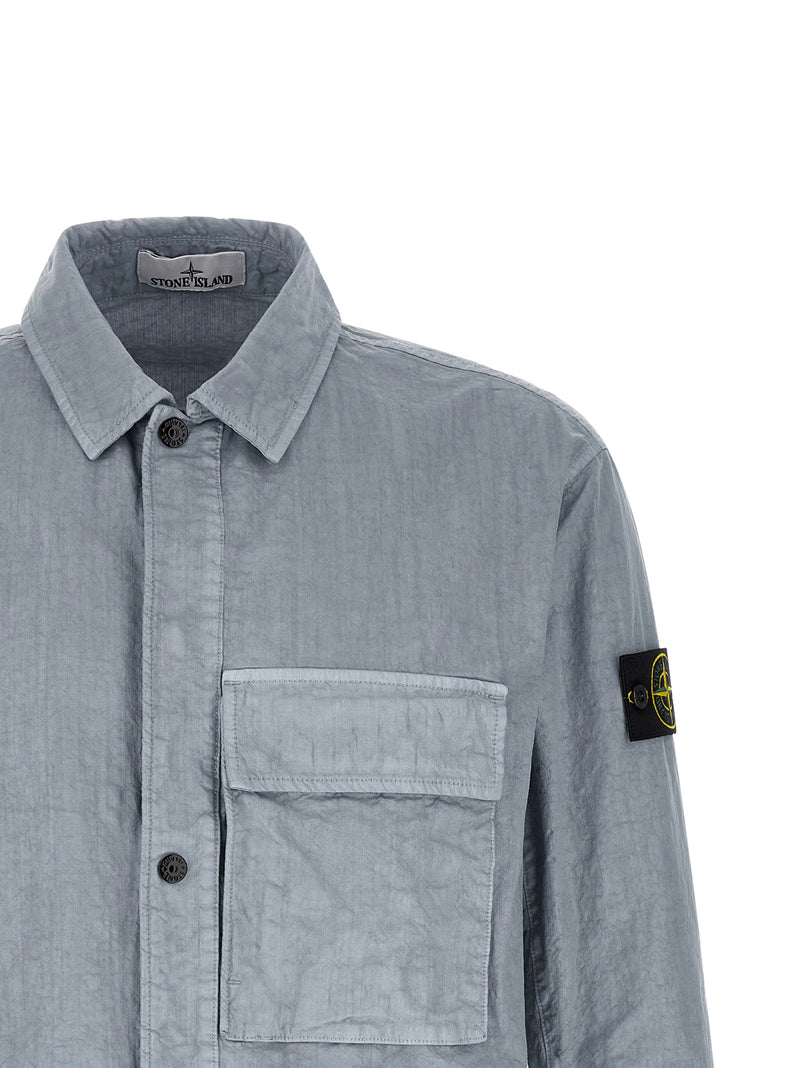 Blouse Stone Island en polyamide bleu